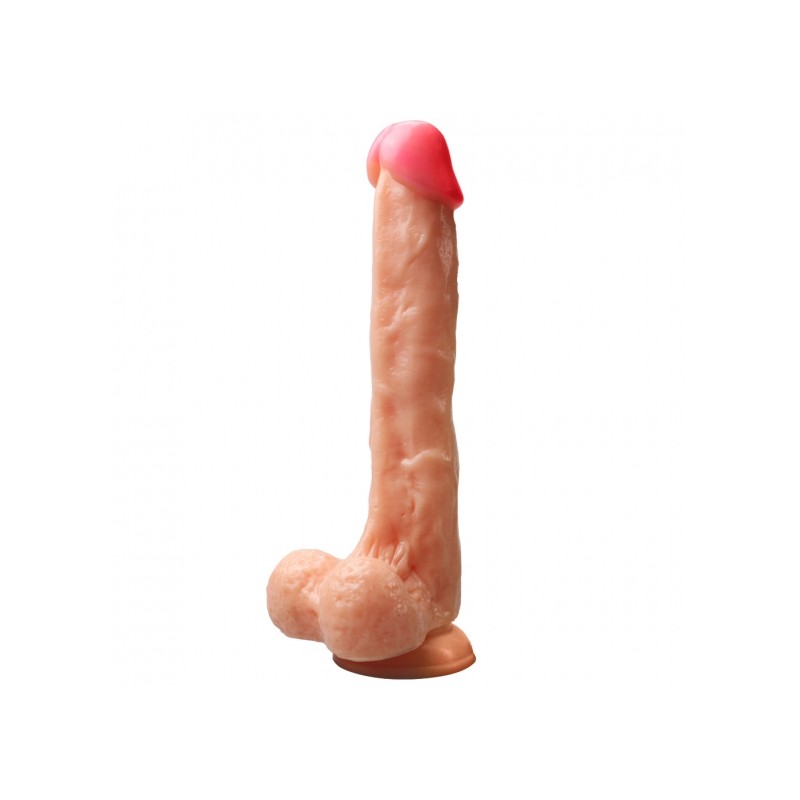 Mocna przyssawka dildo realistyczne jądra sex 25cm